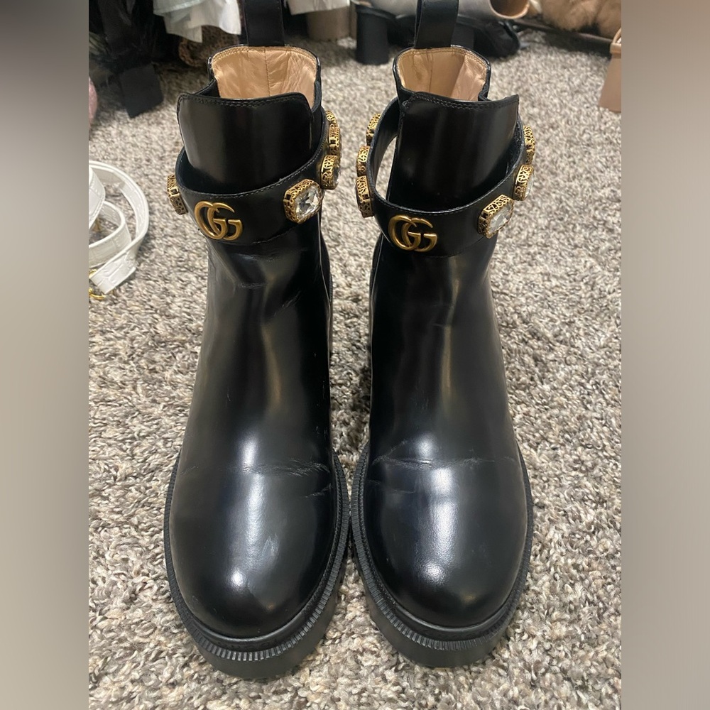 Authentic gucci magnum calf Nero boots